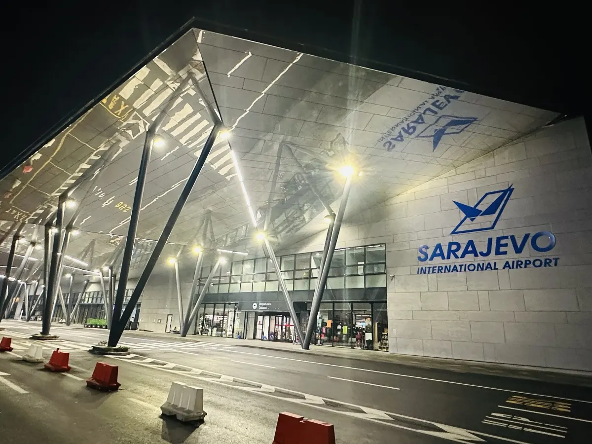 Sarajevo International Airport terminal exterior