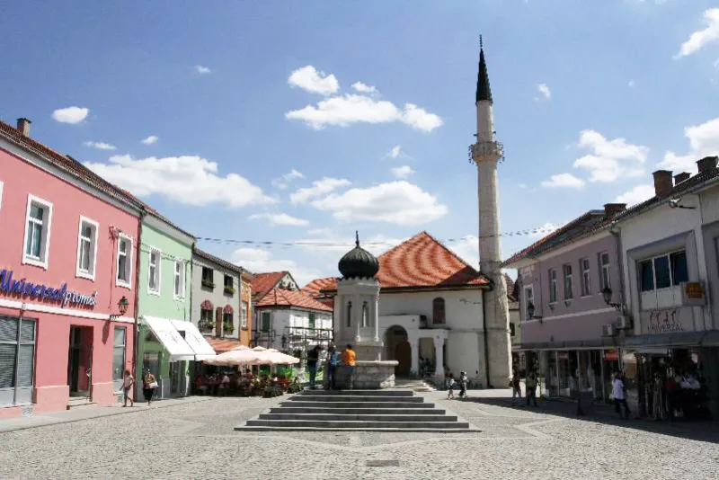The public fountain in Tuzla city centre